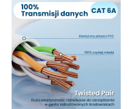 ExtraLink Kat.6A U/FTP 3m 1Gbps Patchcord LAN miedź skrętka kątowy - 1543784 - zdjęcie 9